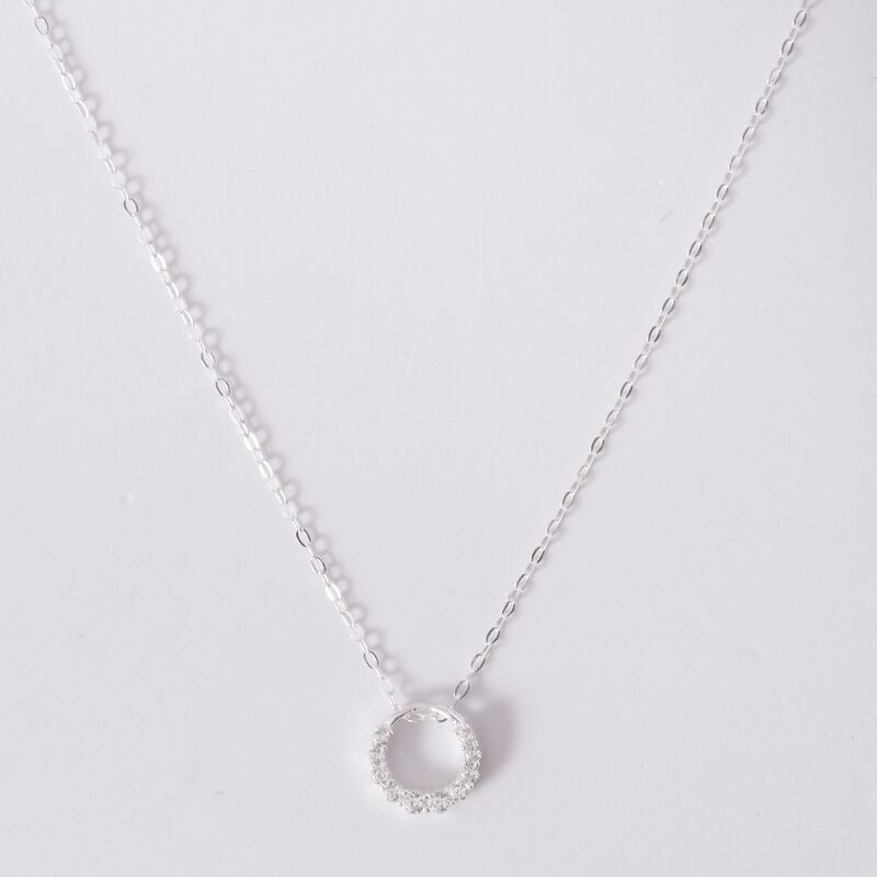 Dây Chuyền Bạc 925 Nữ BLING IT Mặt Tròn Đính Đá Lấp Lánh Sang Trọng - BIVC231