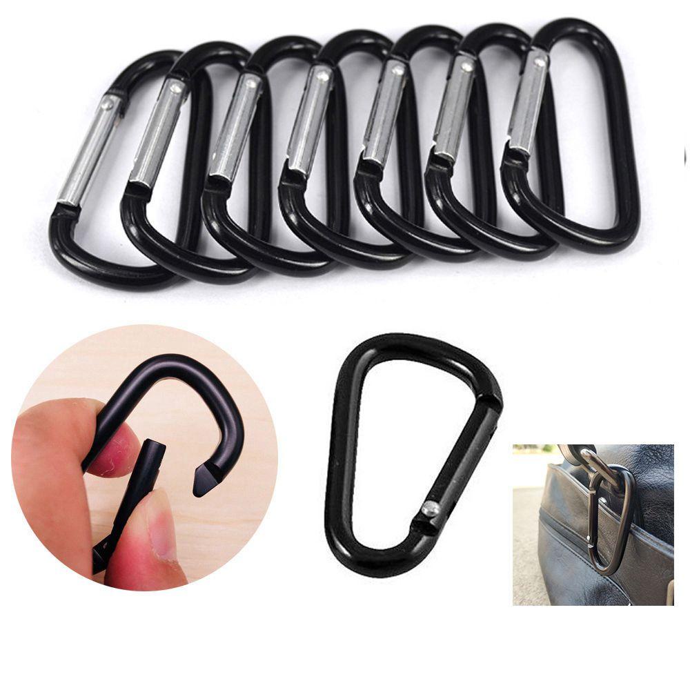Set 5 / 10 Móc Khóa Carabiner Bằng Hợp Kim An Toàn Cho Hoạt Động Thể Thao Ngoài Trời