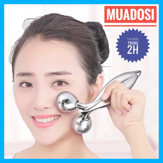 [Loại Lớn] Cây Lăn Mặt 3D Vline Massage Mặt Giúp Nâng Cơ Thon Gọn Mặt