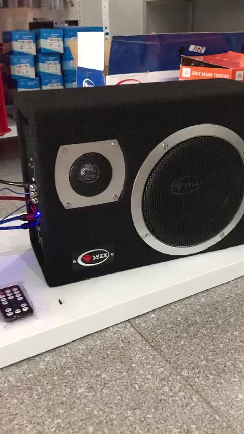 Sub Trầm ô tô. Loa Trâm Gỗ Hộp