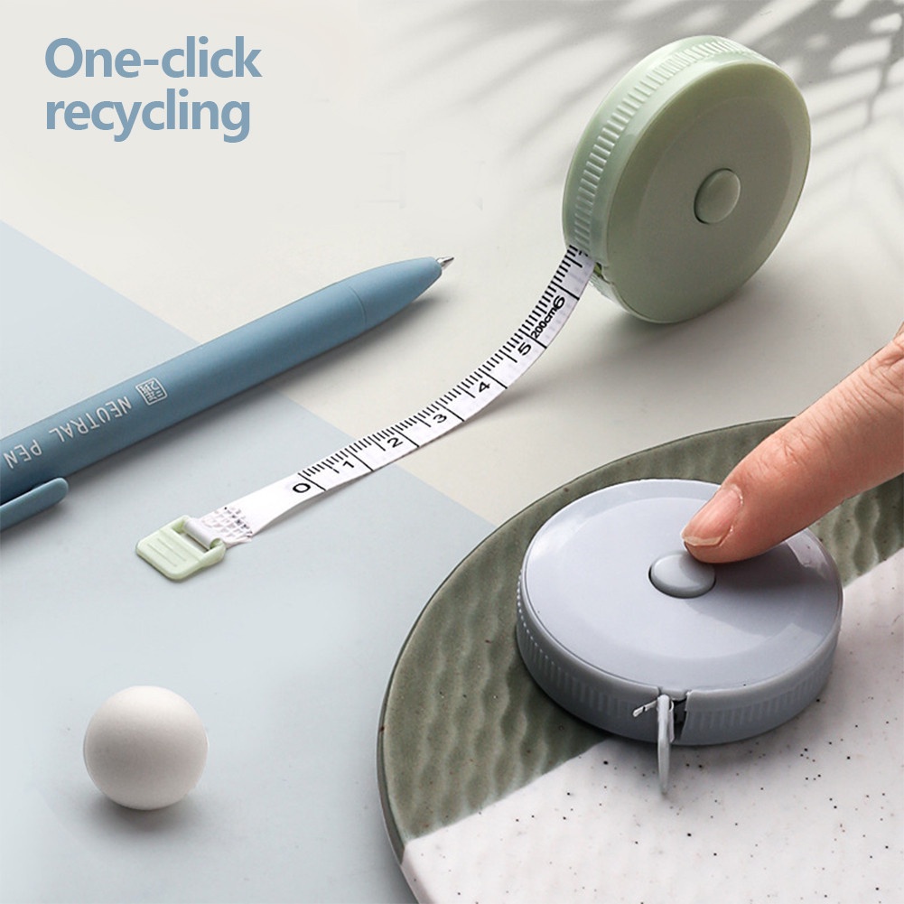 Thước Dây Đo Quần Áo Tự Động Dài 2m Bằng Nhựa Mềm