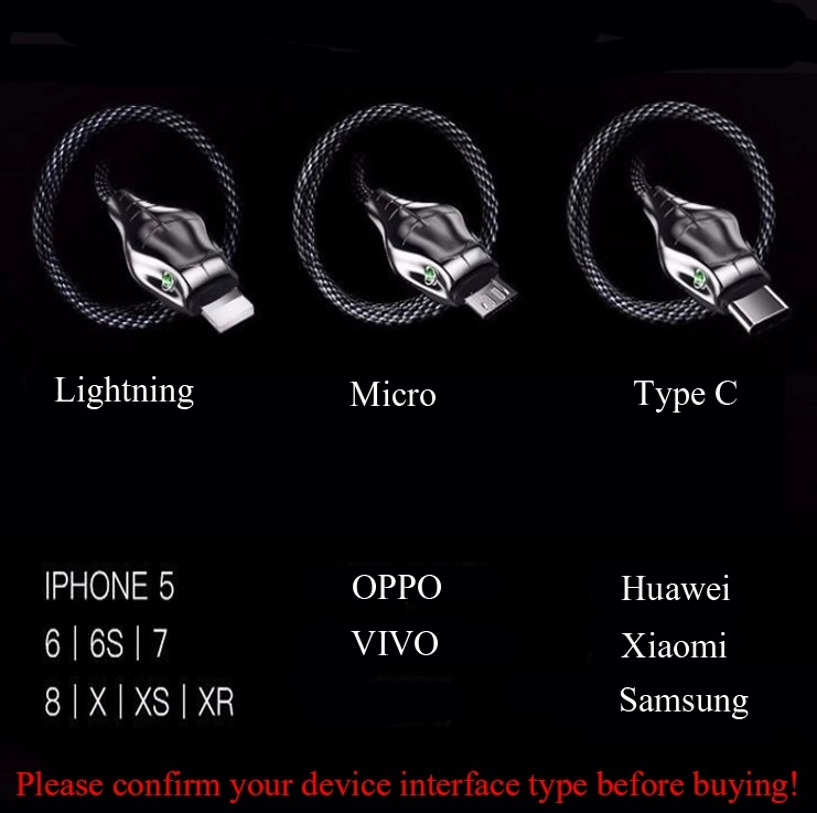 ANDROID Cáp Sạc Nhanh Giao Diện Type C Cho Điện Thoại for iphone