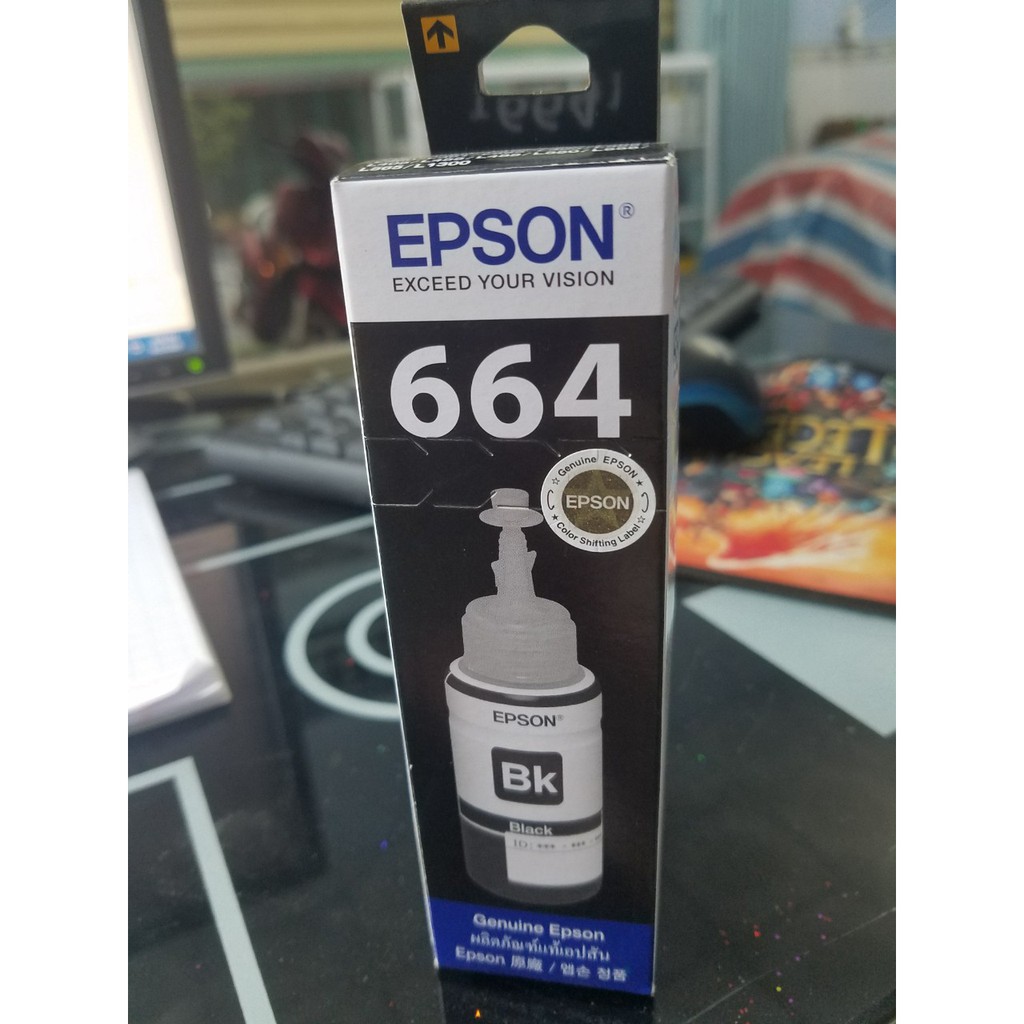 Mực máy in Epson L100/L200/L300/L350/L360/L365/L385/L1300/L1450... -T664100 Màu đen