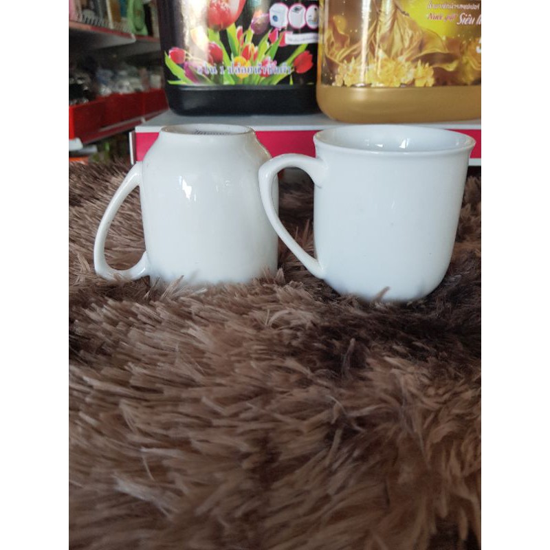 BỘ 2 LY SỨ TRẮNG