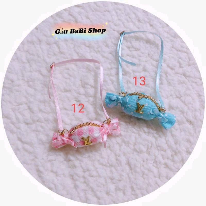 Túi xách vải  cho búp bê size 5inch, ob11, ddf , nendoll, 1/6, 1/8