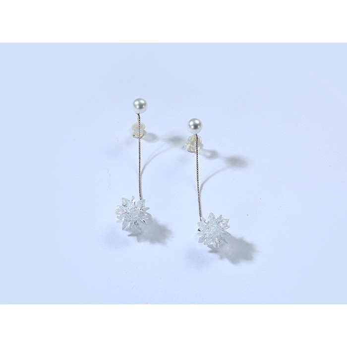 Bông tai Nữ đính đá dáng dài phong cách Hàn Quốc