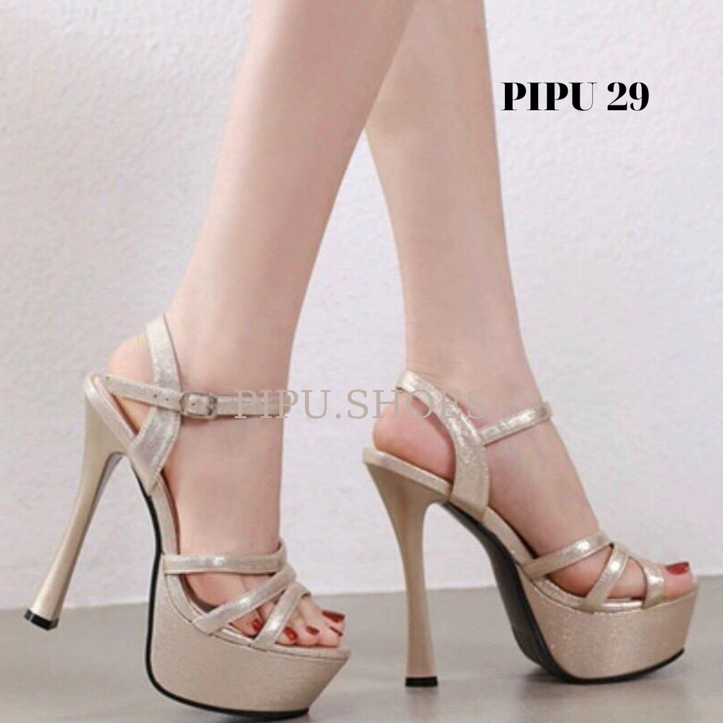 giày cao gót đế đúp 14cm &amp; 15cm, sandal cao gót nữ,catwalk giày cưới