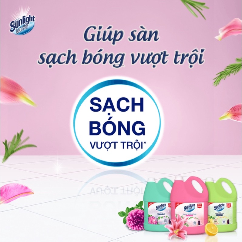 Nước Lau Sàn Sunlight 3.8kg Mầu Hồng