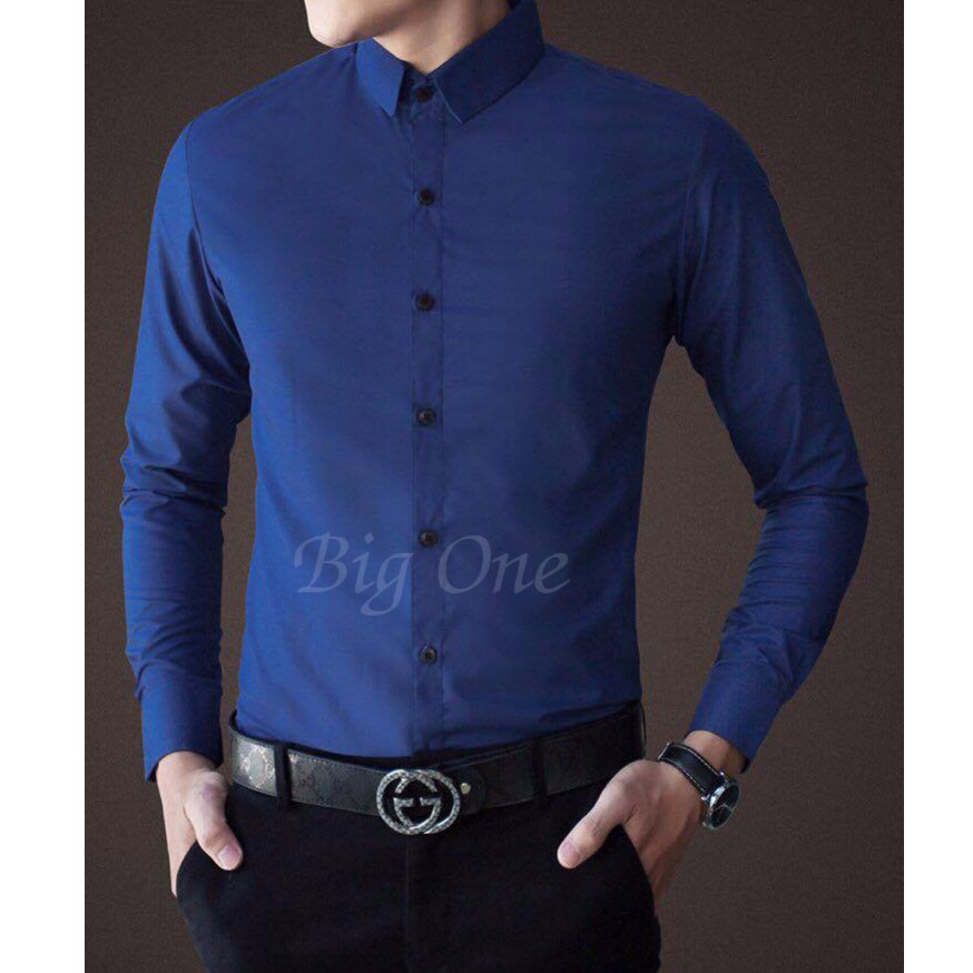 Sơ Mi Xanh Tím Bigone S394