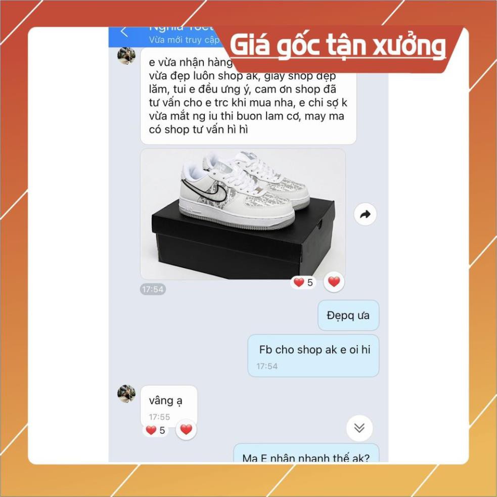 [FreeShip-Hàng Xịn Sale Sốc] giày AF1 Dior X trắng xám phản quang cao cấp, Giày Air Fore One thể thao nam nữ