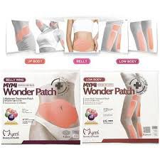 (Sale) 1 hộp dán làm tan mỡ bụng, Đùi, bắp chân v.v... Mymi Wonder Patch 5 miếng