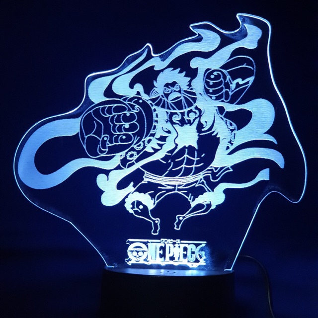 Đèn Led 3D đổi 16 màu luffy Gear 4
