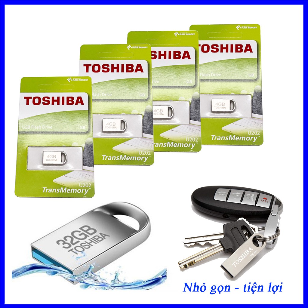 USB 4GB/8GB/16GB/32GB SIÊU NHỎ TOSHIBA -USB Ô TÔ(CHỐNG NƯỚC)(bh 12 Tháng) 5centimet