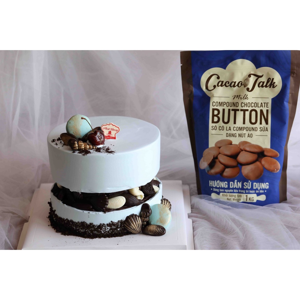 Sô Cô La Compound Đen/Trắng/Sữa Dạng Nút Áo Cacao Talk 1kg