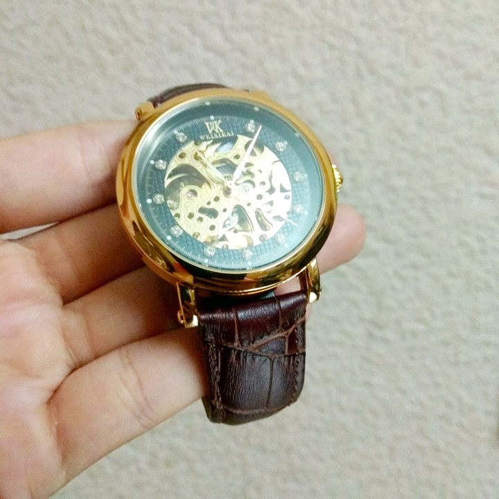 Đồng hồ cơ nam WEISIKAI dây da lộ máy chính hãng | BigBuy360 - bigbuy360.vn
