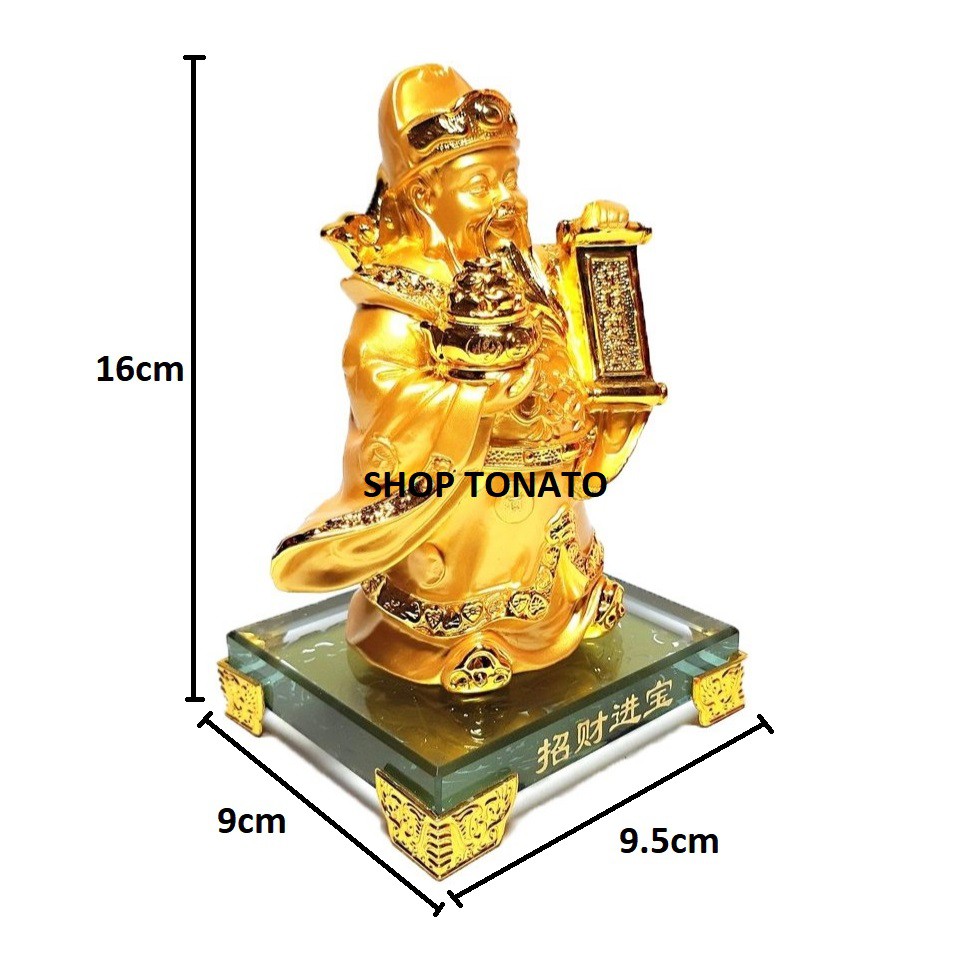 THẦN TIỀN ĐẾ THỦY TINH CHIÊU TÀI TẤN BỬU DWS2003 CAO 16CM