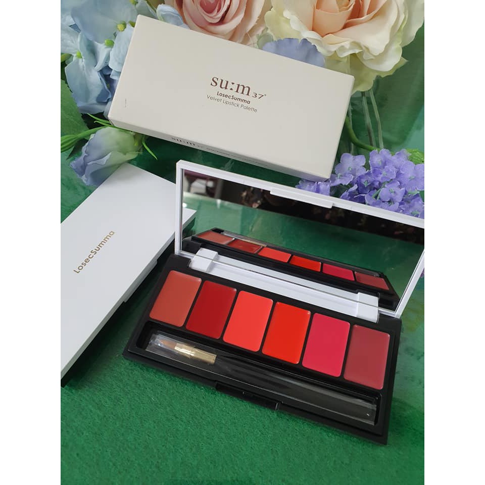 Son lì dạng bảng chống lão hóa Sum (Sum LosecSumma Velvet Lipstick Palette) 6 màu