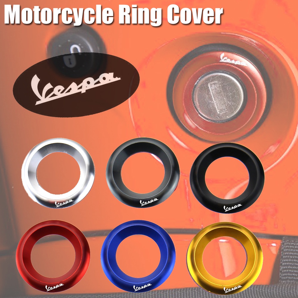 Vòng bọc công tắc khởi động xe máy bằng nhôm cnc thích hợp cho Vespa GTS 250 300 Sprint Primavera 125 150 LX150