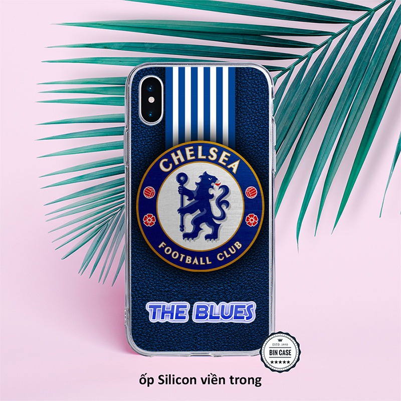 ⚽Ốp Lưng Logo Chelsea In Giả Da Cực Đẹp ⚽The Blues Thiết Kế iphone 13 12 11 Pro Max 6s 6 7 8 Plus X Xr Xs Max BONGDA097