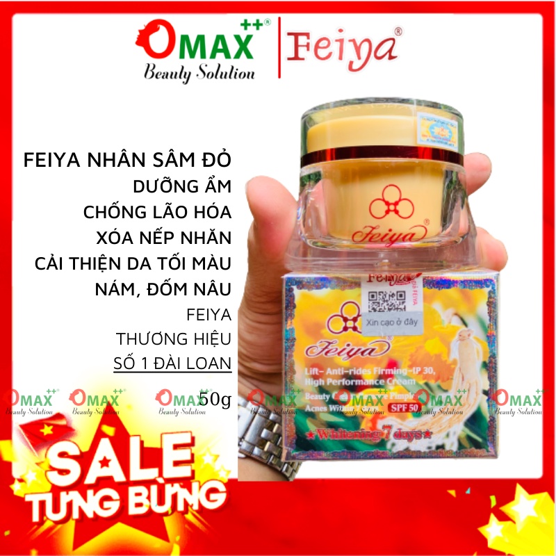 KEM FEIYA NHÂN SÂM ĐỎ 50G ( Chống nhăn - Chống lão hóa - Tái tạo tế bào da - Nâng cơ ..)