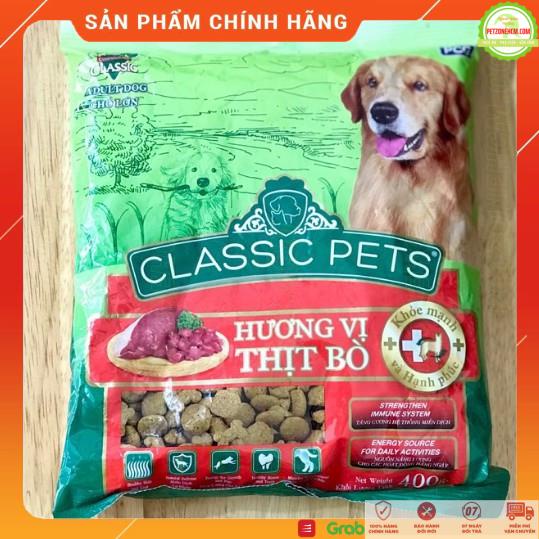 Thức ăn chó lớn Classic Pets vị bò 400g ️ FREESHIP️ đồ ăn cho chó dạng hỗn hợp cung cấp dinh dưỡng, vitamin, miễn dịch