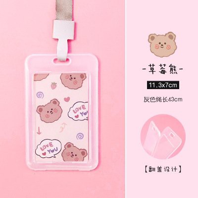 Bao đựng thẻ sinh viên, thẻ học sinh, thẻ xe, thẻ văn phòng, bao silicon đựng thẻ cute, Thẻ đeo bảng tên kèm dây