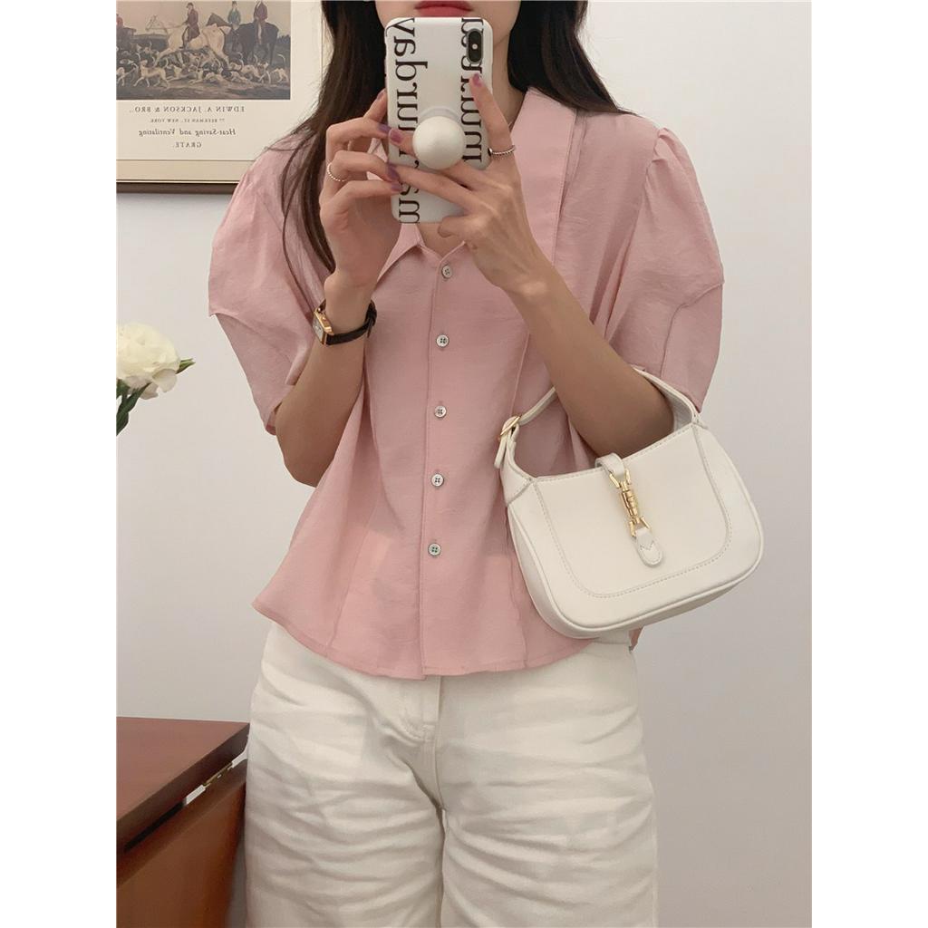 Áo Sơ Mi Ngắn Tay Thời Trang Công Sở Thanh Lịch Cho Nữ 51535