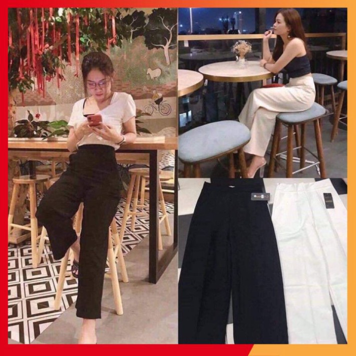 Quần Vải ống Rộng Nữ Khóa Sườn Tôn Dáng Chất Liệu Tuyết Mưa Cao Cấp | BigBuy360 - bigbuy360.vn