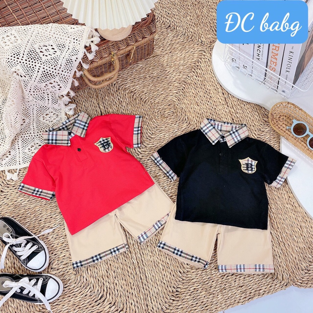 Set bé trai hàn quốc, Set quần kaki phối áo thun cotton tàu nhiều mẫu cho bé hàng chuẩn xịn