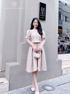 Set gấm chân váy dài SE650 KYMIE