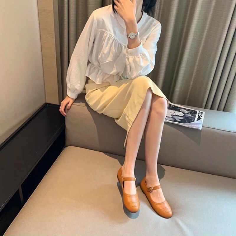 Bệt da that Hàng QCC full box đế cao su Full Size 35- 38