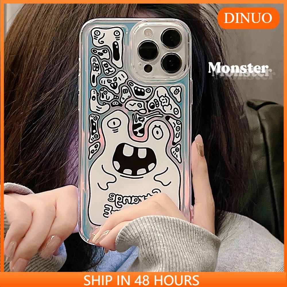 Ốp lưng iphone Ốp Điện Thoại Dẻo Màu Laser Họa Tiết Độc Đáo Thời Trang Cho iphone13pro Max xs 11 12/7/8Plus/Xsmax/Pro/Max/Mini 13 Dinuo case-III