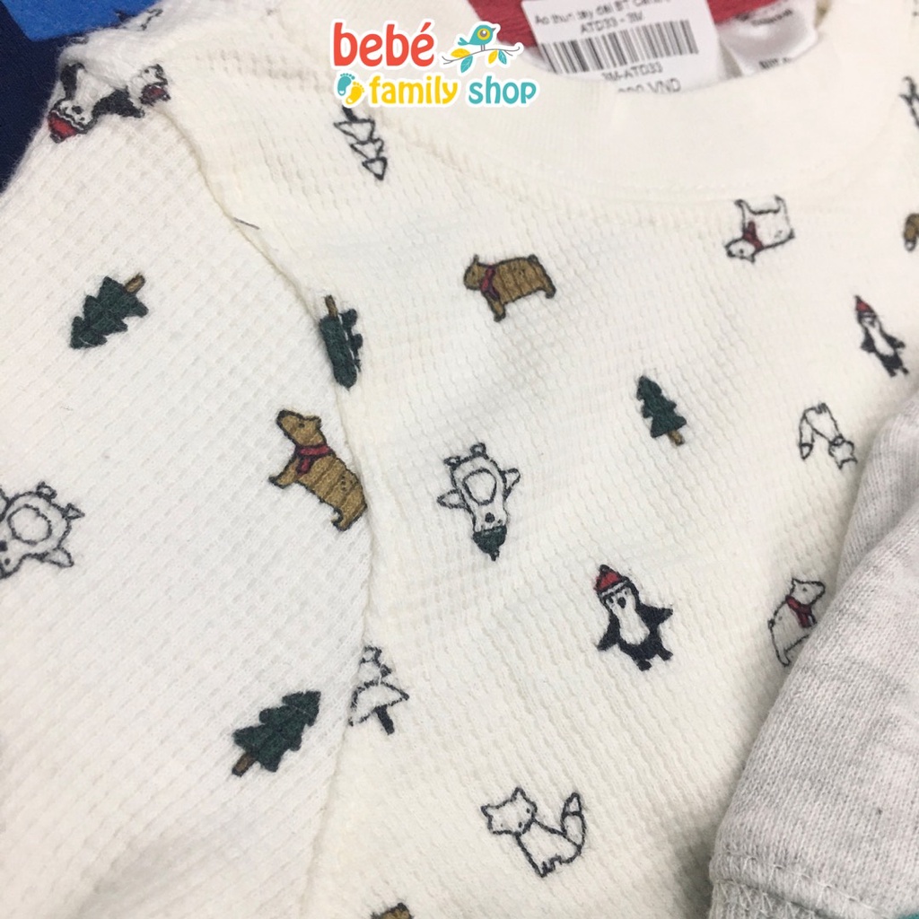 [Size 6-9M] Áo thun bé trai tay dài Carters/ áo thun bé trai dài tay thun cotton xuất dư - ATD - bebefamilyshop