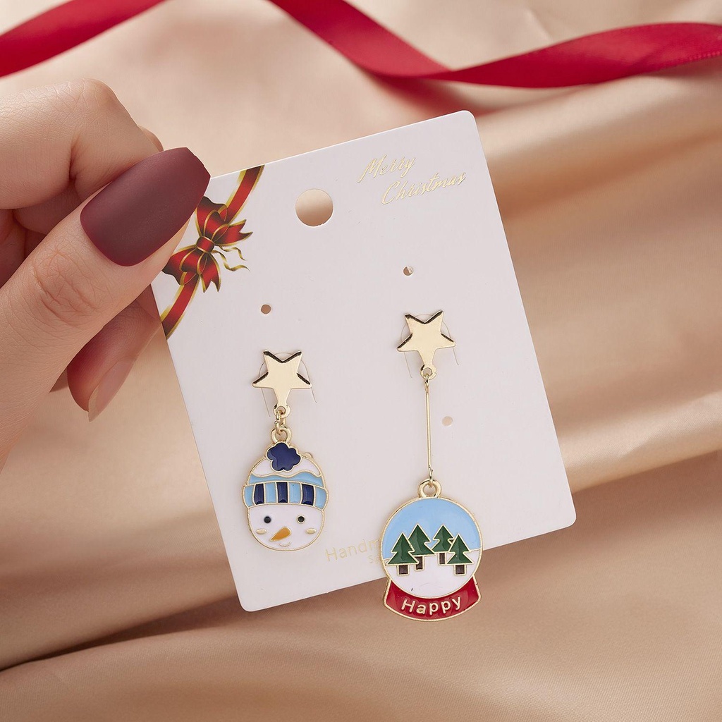 Khuyên Tai Dáng Dài Hình Giày Bốt Ông Già Noel / Người Tuyết Thời Trang