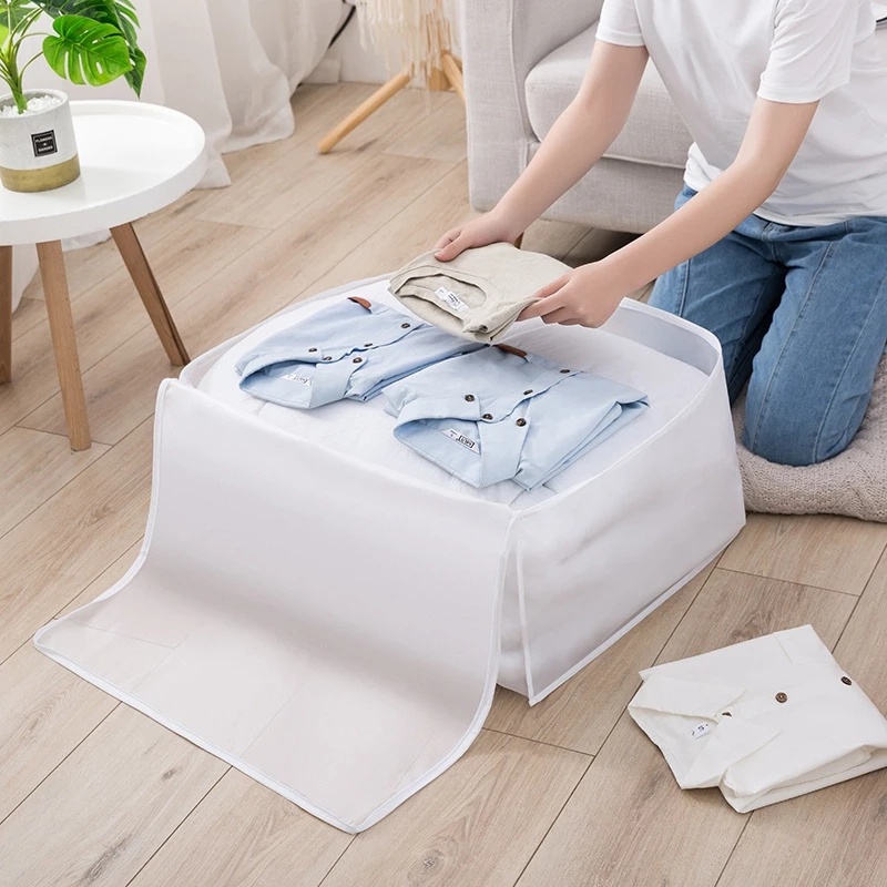 Túi Đựng Quần Áo / Chăn Mền Cỡ Lớn Có Khóa Kéo Gấp Gọn Tiện Dụng