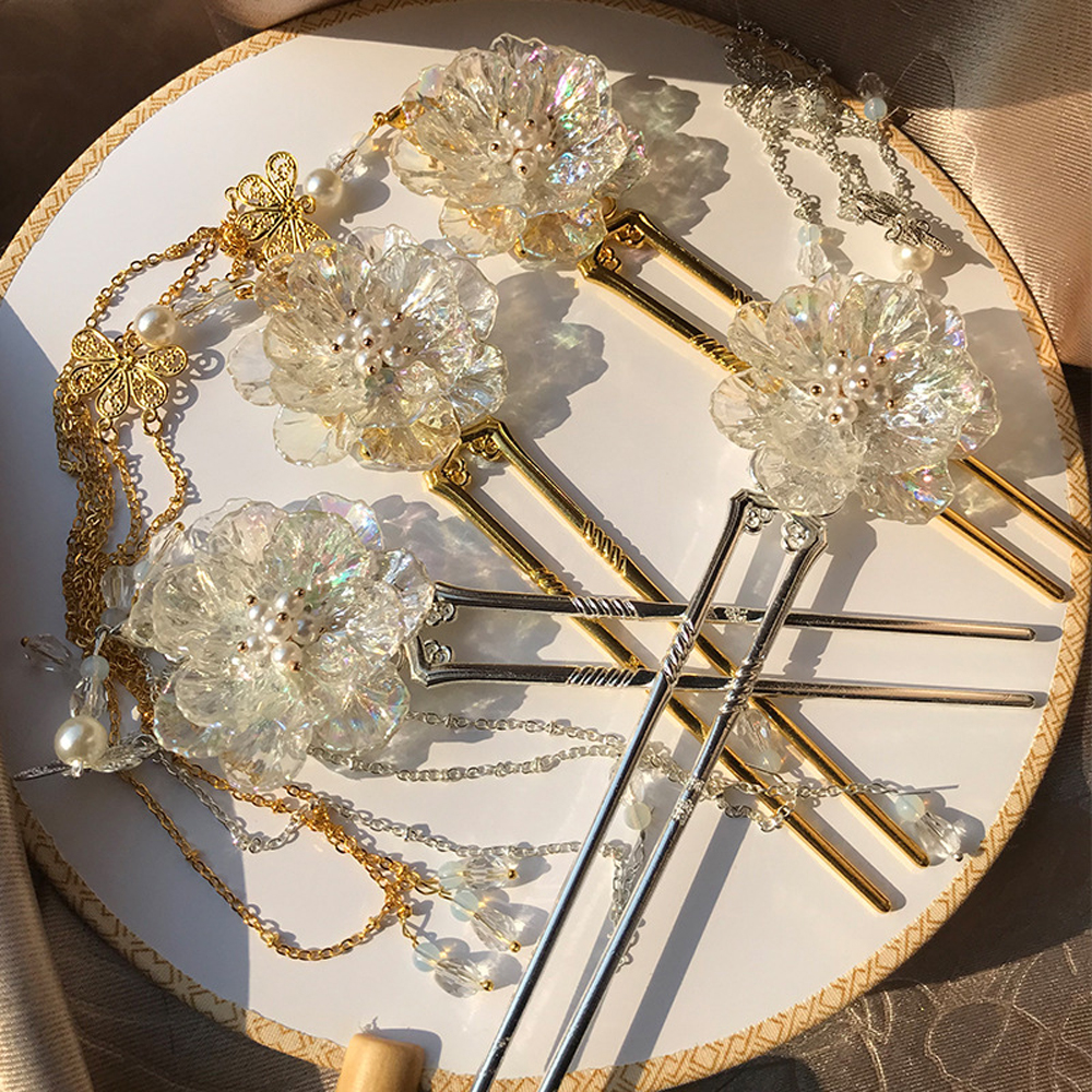 Trâm Cài Tóc Hình Bướm Đính Ngọc Trai Thời Trang