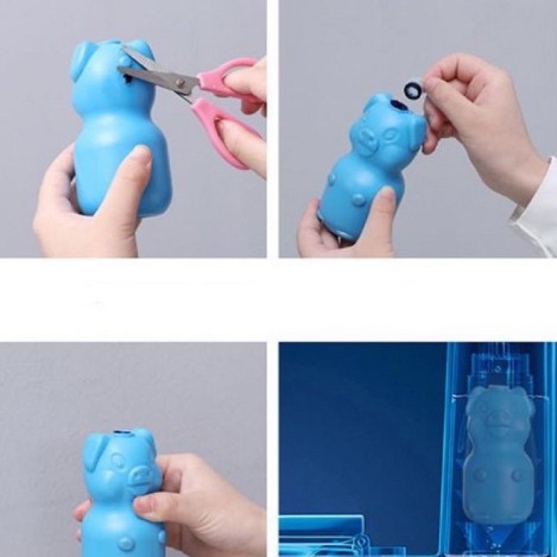 Viên thả bồn cầu hình con lợn - Vệ Sinh Toilet - Heo thả bồn cầu khử mùi diệt khuẩn