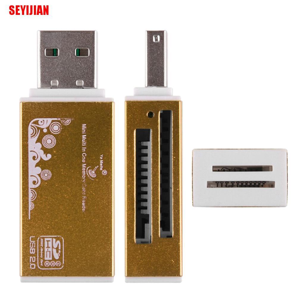 (SEY) For Micro Sd Sdhc Tf M2 Mmc Ms Pro Duo All In 1 Usb 2.0 Multi Memory Card Reader