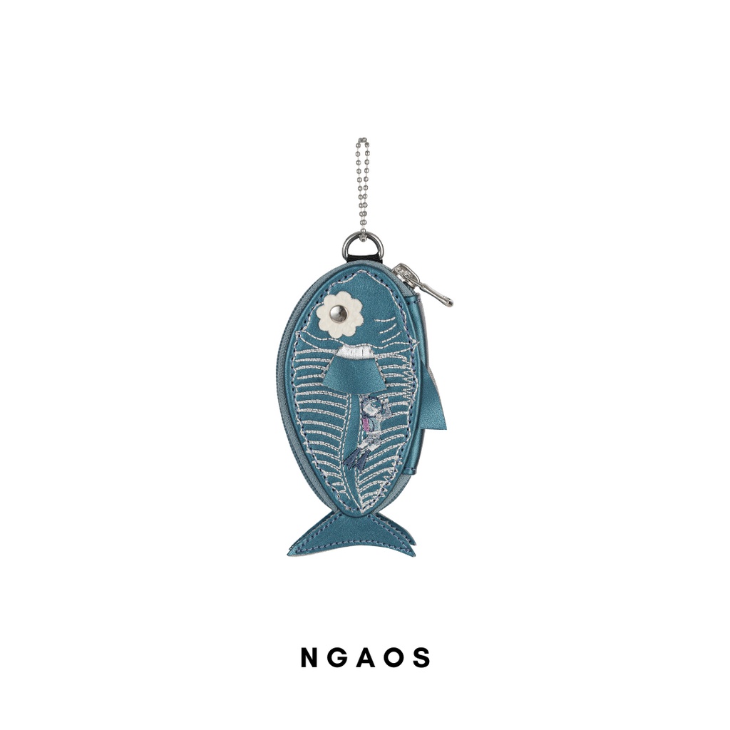 Ví nhỏ hình cá NGAOS Babydory Dark Green - mini size