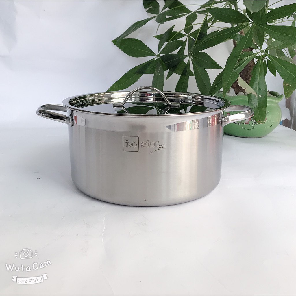 Nồi 3 lớp đáy liền inox 304 FiveStar Plus nắp inox ( nồi 16cm / nồi 18cm / nồi 24cm / nồi 26cm )