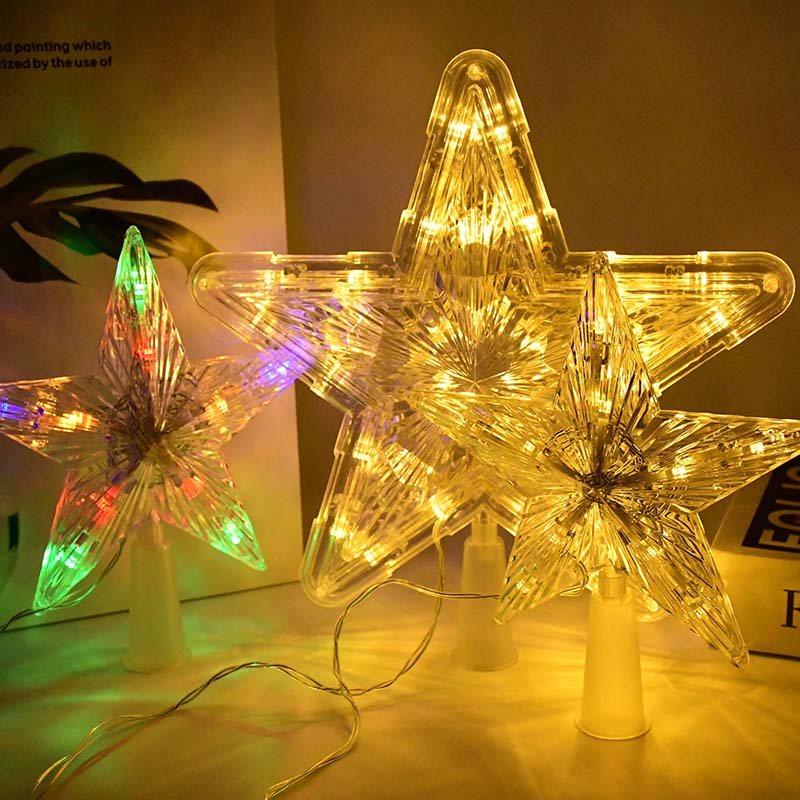 Đèn trang trí cây thông noel hình ngôi sao năm cánh độc đáo