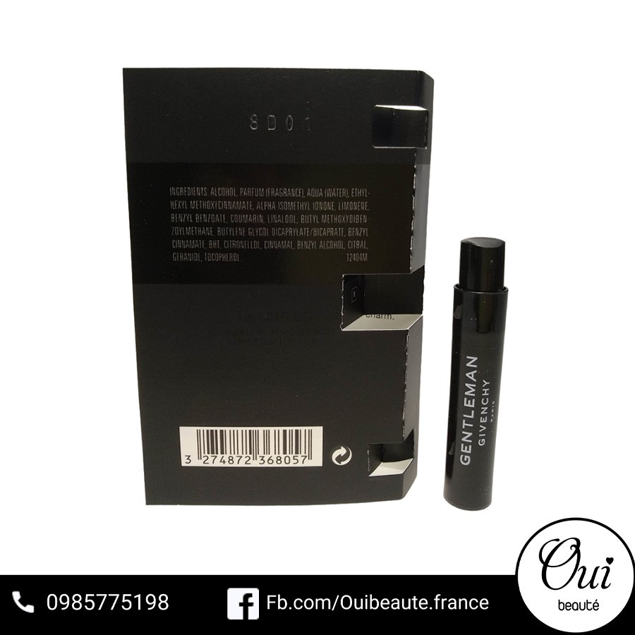Nước hoa test nam Gentleman Givenchy 1ml Ouibeaute | BigBuy360 - bigbuy360.vn