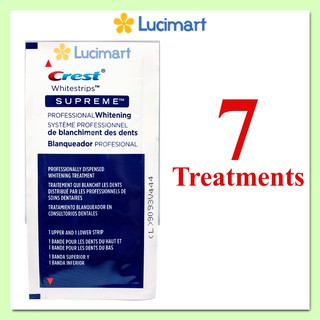 Miếng dán trắng răng Crest 3D Supreme, Professional, 1 Hour Whitestrips [Hàng Mỹ]