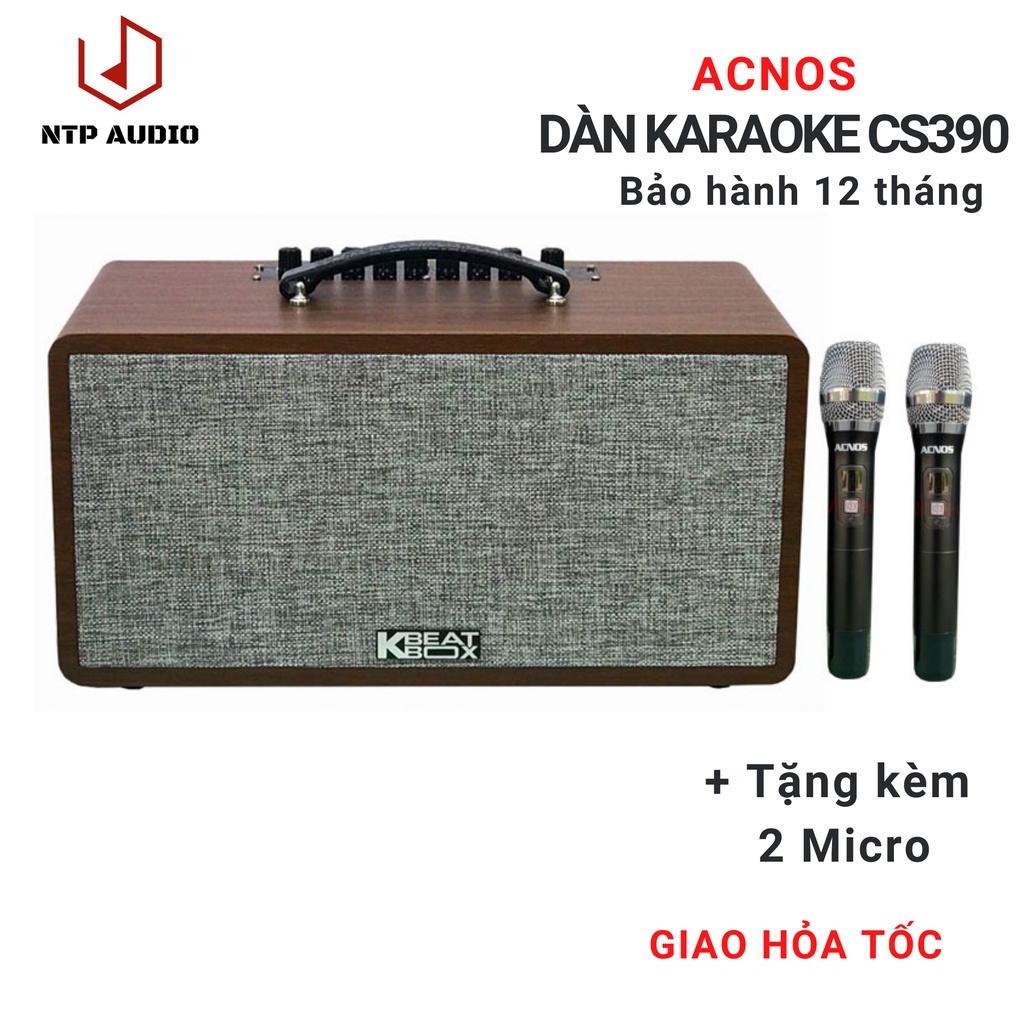 Dàn loa Karaoke di động Acnos CS390 (Loa kèm 2 Micro)