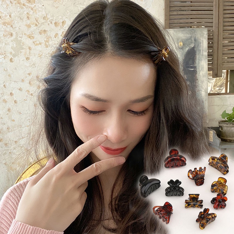 Kẹp Tóc Màu Vàng Đen Thiết Kế Đơn Giản Thời Trang Theo Phong Cách Hàn Quốc