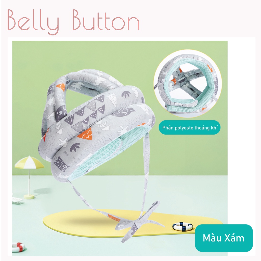 Mũ bảo hiểm BellyButton cho bé tập bò, tập đi, siêu nhẹ, siêu thoáng, điều chỉnh theo kích thước vòng đầu