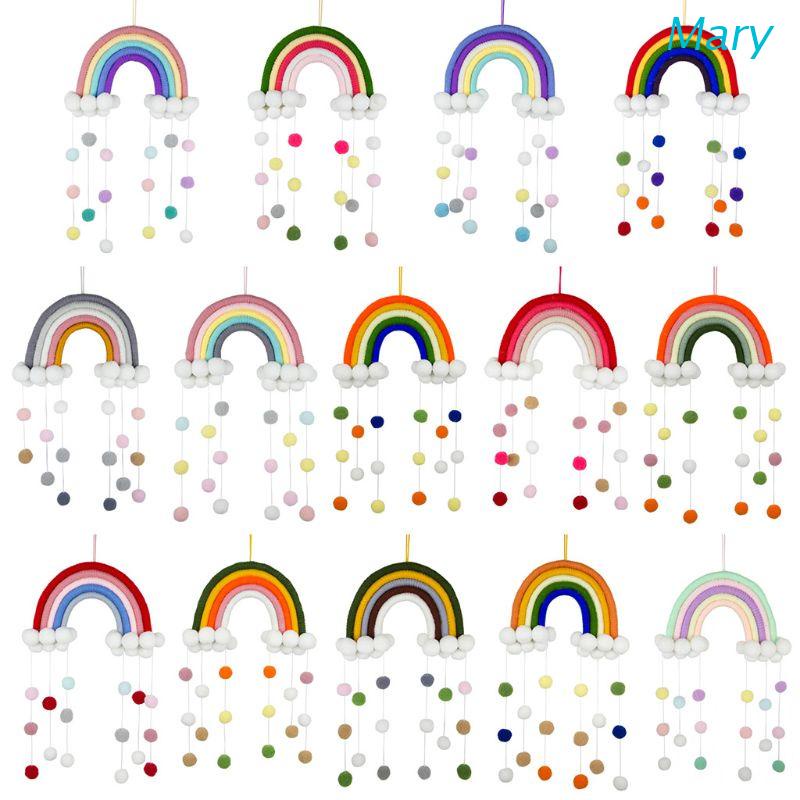 Phụ kiện treo tường trang trí phòng cho bé hình cầu vồng dễ thương tùy chọn màu sắc