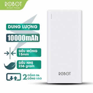 Pin Sạc Dự Phòng ROBOT 10.000mAh - 2 Output & 2 Input - RT170