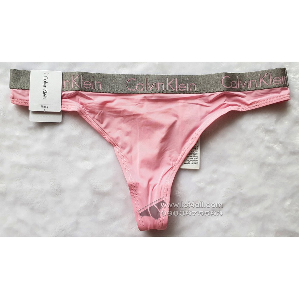 [AUT.] Quần lót nữ Calvin Klein QD3621 Logo Micro Thong Deep Blush