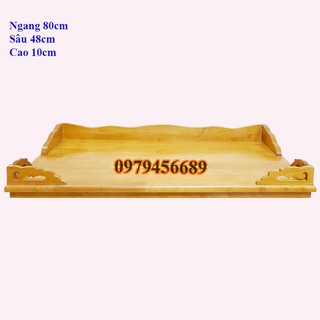 Bàn thờ treo tường gỗ tràm bông vàng ngang 80cm